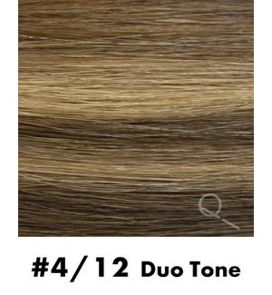Tape-in Hair Extensions, Color #4/12, 22" Long, Straight, 10pcs, Duo Tone