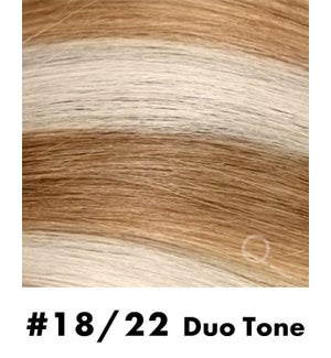 Tape-in Hair Extensions, Color #18/22, 22" Long, Straight, 10pcs, Duo Tone