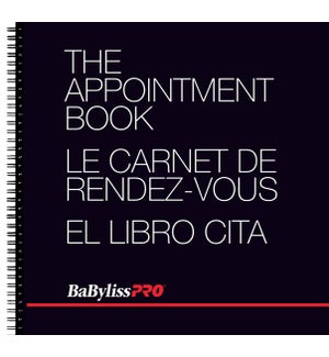 BABYLISSPRO appointment book with 6 columns