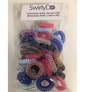 SwirlyDo Hair Ties (48 pce) - Bright