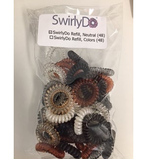 SwirlyDo Hair Ties (48 pce) - Neutral