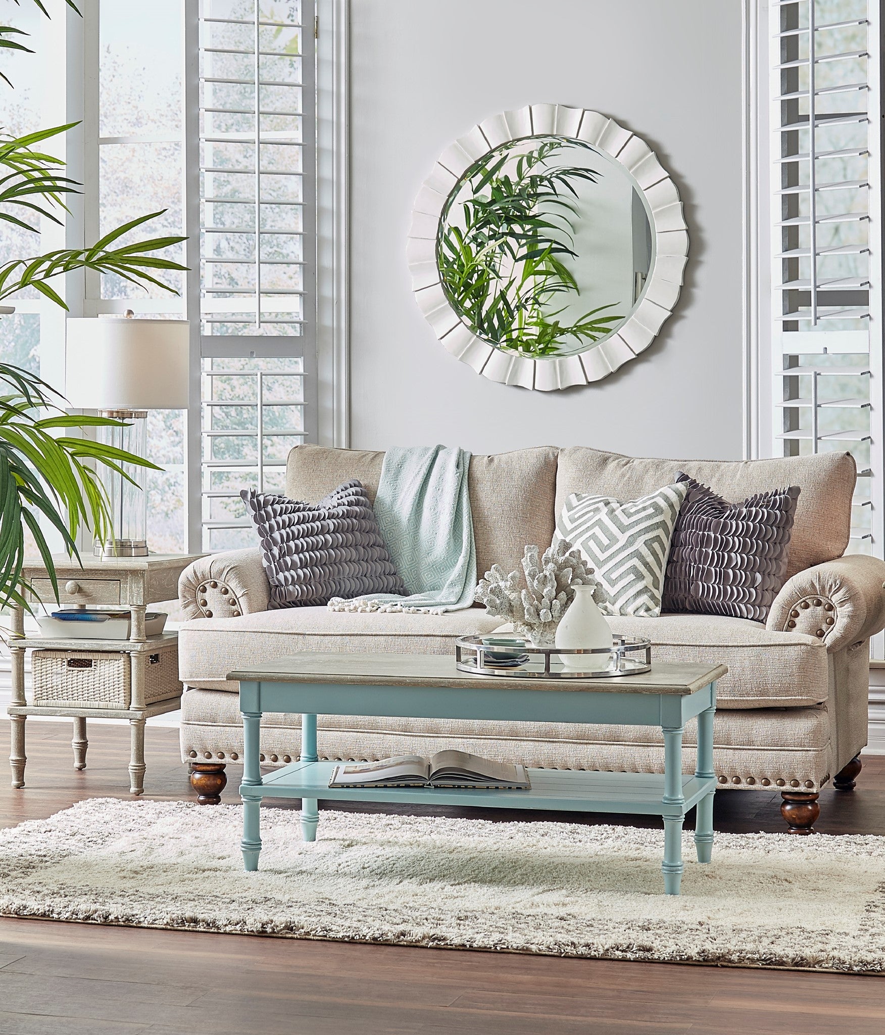 ISLAND SIDE TABLE - WHT/RW+ - occasional table groups