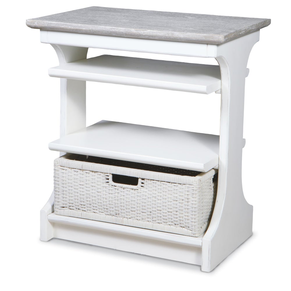 KENNEDY CHAIRSIDE TABLE - WH/RW+