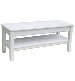COTTAGE PLANK TWIN BENCH  - WHT