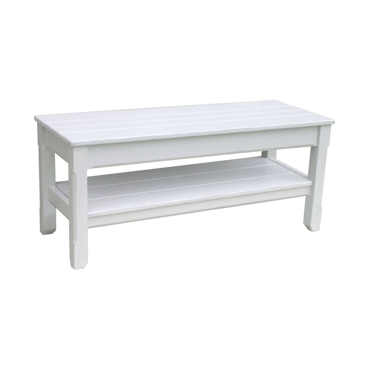 COTTAGE PLANK TWIN BENCH - WHT