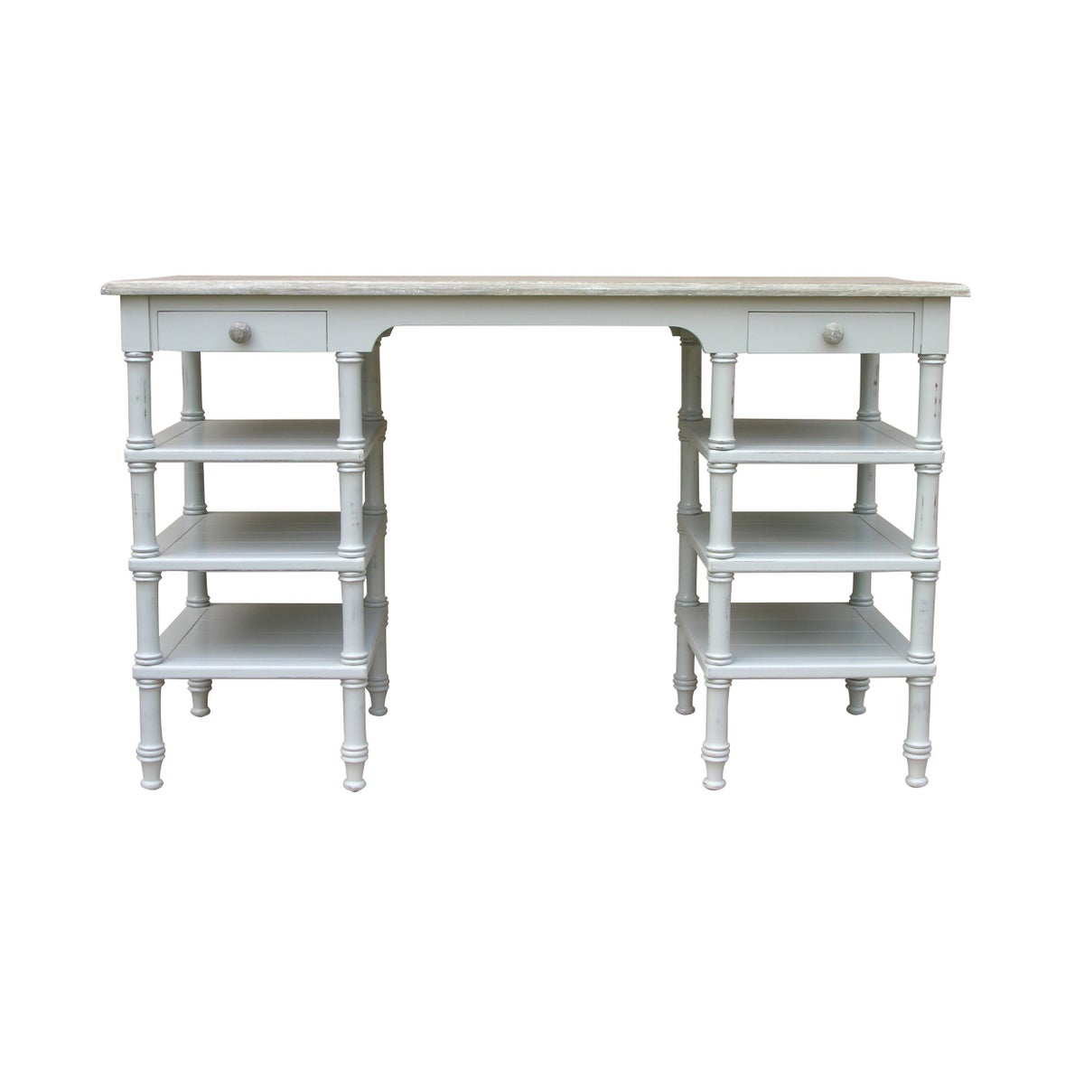 ISLAND DESK CONSOLE - WHT/RW+