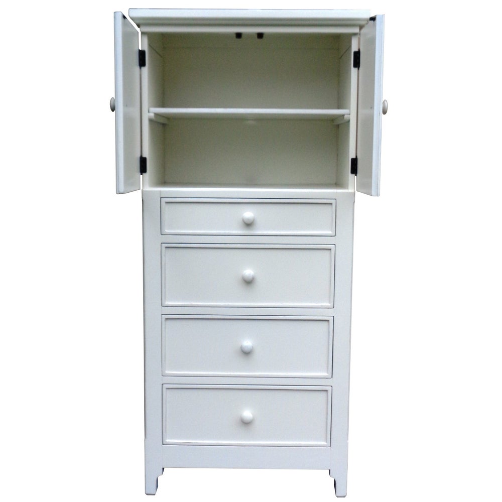 CHESAPEAKE TALL DOOR CHEST - WHT