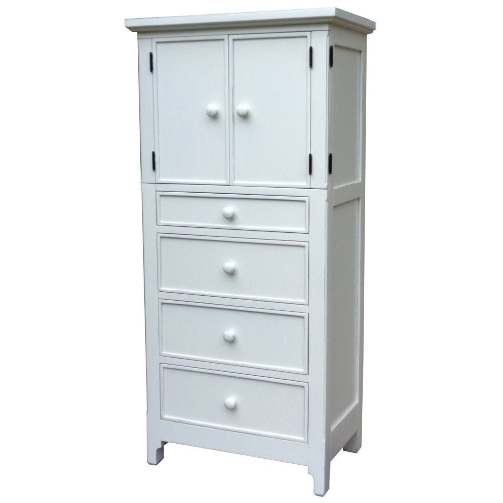 CHESAPEAKE TALL DOOR CHEST - WHT