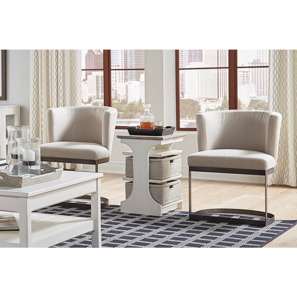 KENNEDY CHAIRSIDE TABLE - WH/RW+