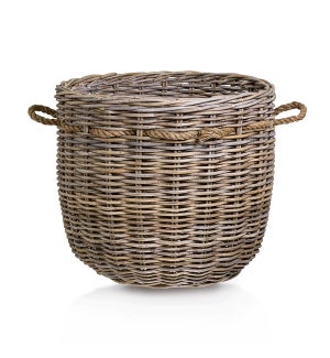 Round Basket with Ropes, Set of 2