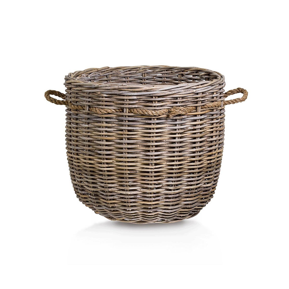 Round Basket with Ropes, Set of 2
