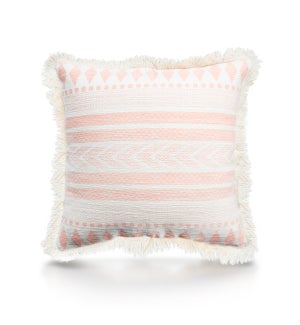 Pillow, 20" with Fringe - Stella, Coral