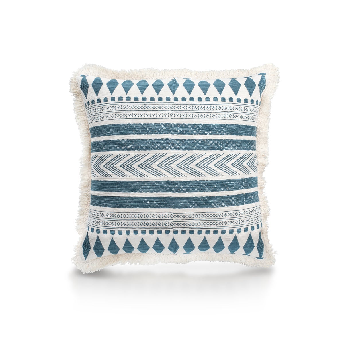 Pillow, 20" with Fringe - Stella, Turqoise