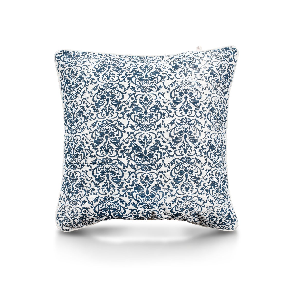 Pillow, 24" with Piping - Damask, Denim