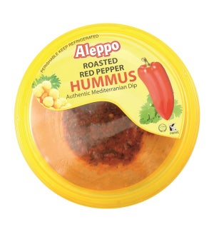 ALEPPO HUMMUS W/ROASTED RED PEPPER 10OZx12