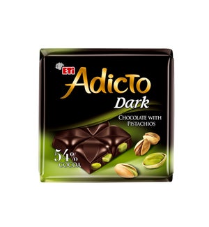 ADICTO DARK CHOCOLATE W/PISTACHIO (60GRx6)x12