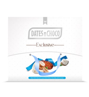 ALMOND CHOCO DATES W/ WHITE CHOC. & COCONUT 180GRX8