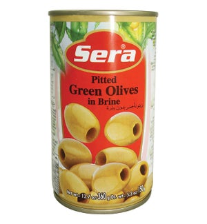 PITTED GREEN OLIVES 360GRx24