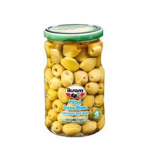 GREEN OLIVES SEEDLESS (PITTED) 350GRx12