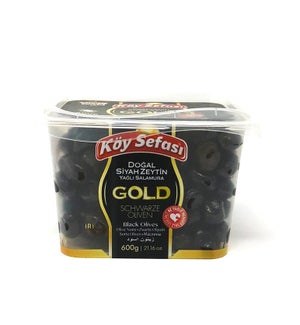 KOY SEFASI BLACK OLIVES IN BOWL GOLD SELE 600 GR*12