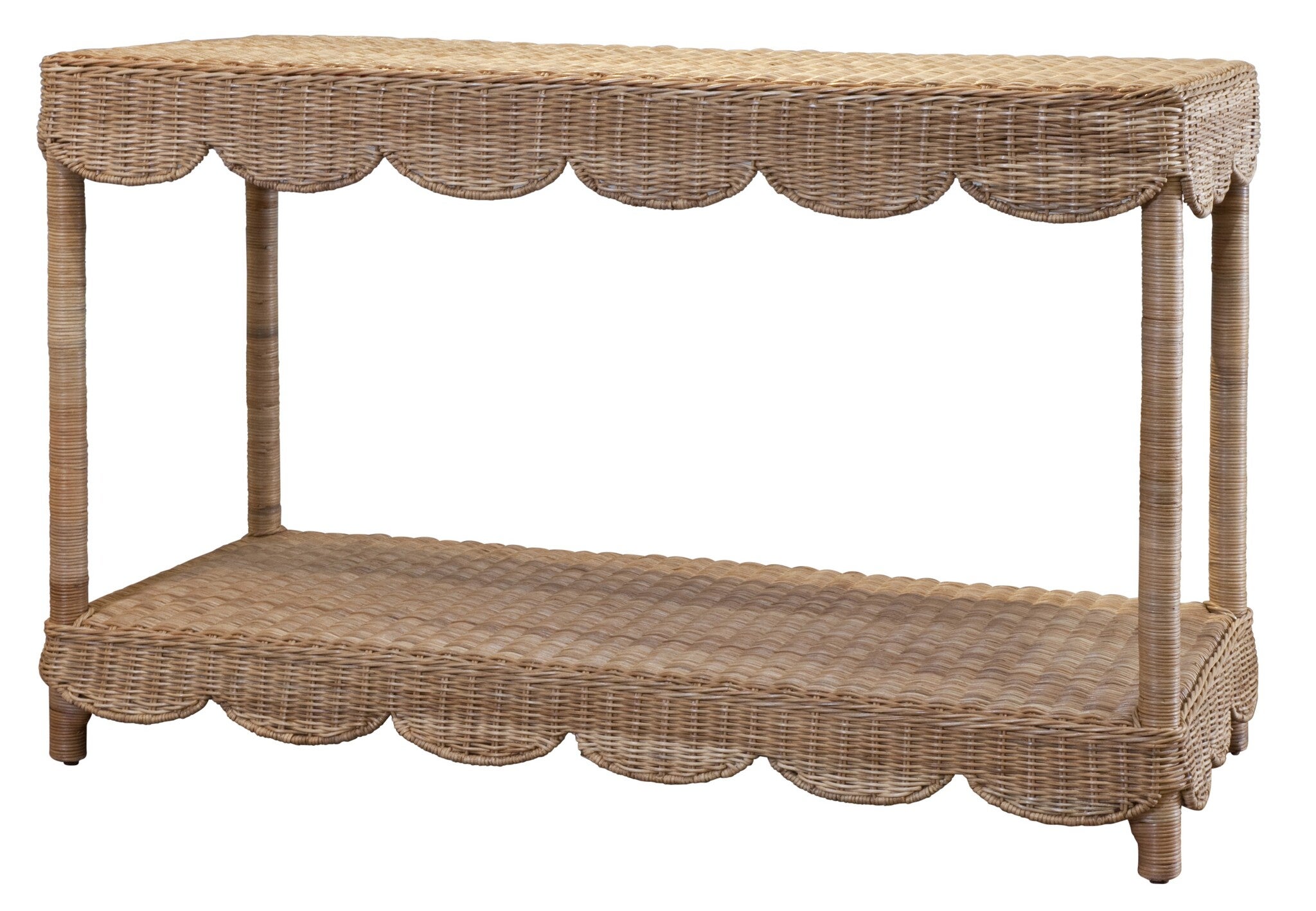 Outdoor wicker store console table