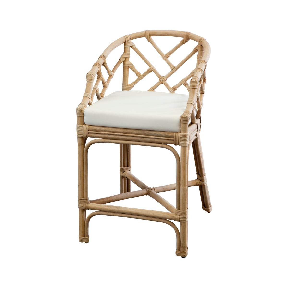 Chippendale Rattan Counter Stool