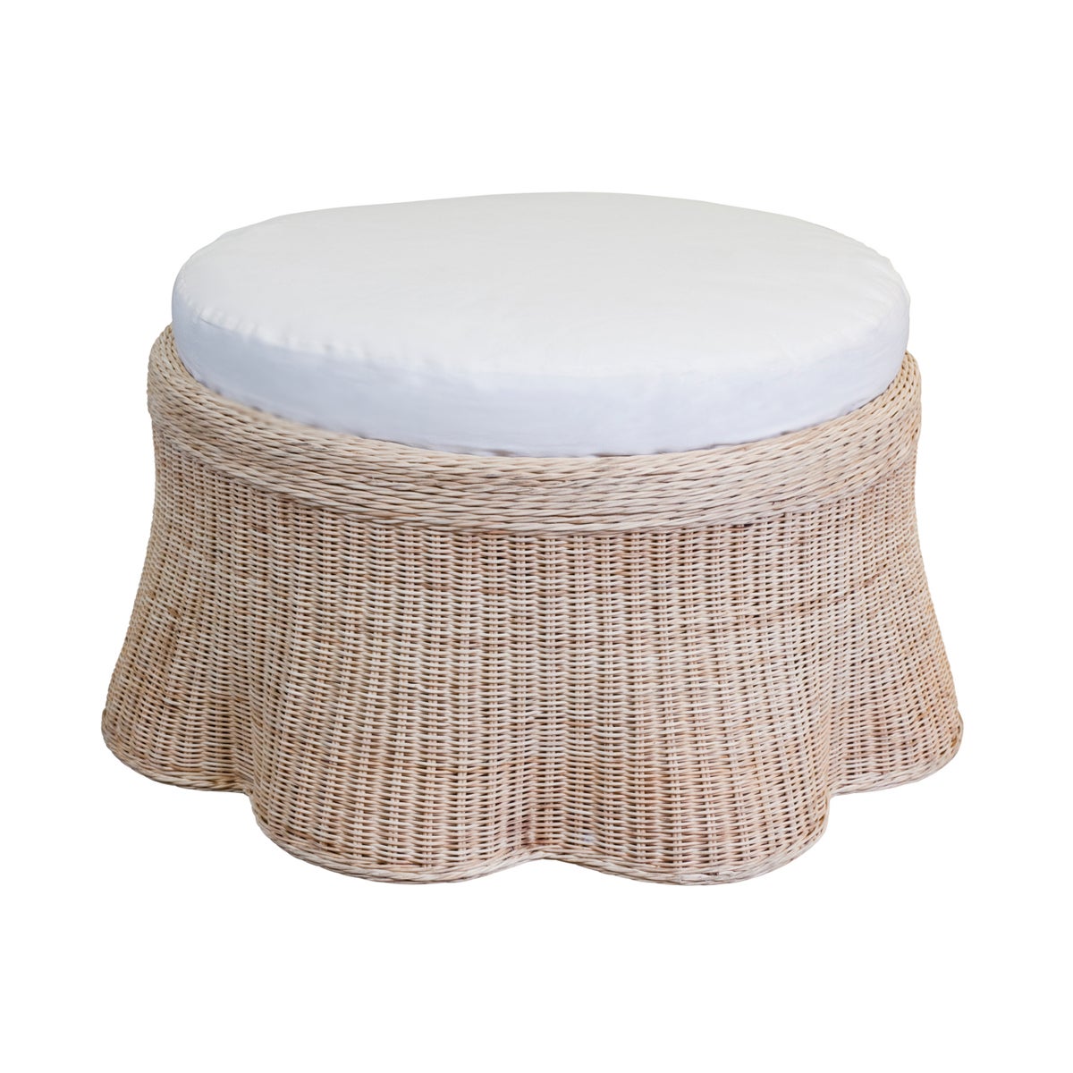 Large Scallop Ottoman with Cushion