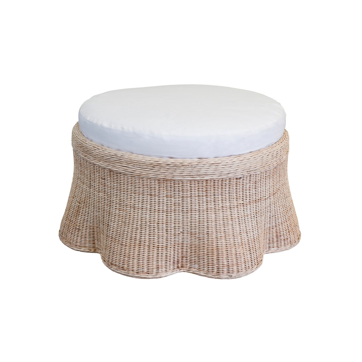Large Scallop Ottoman with Cushion
