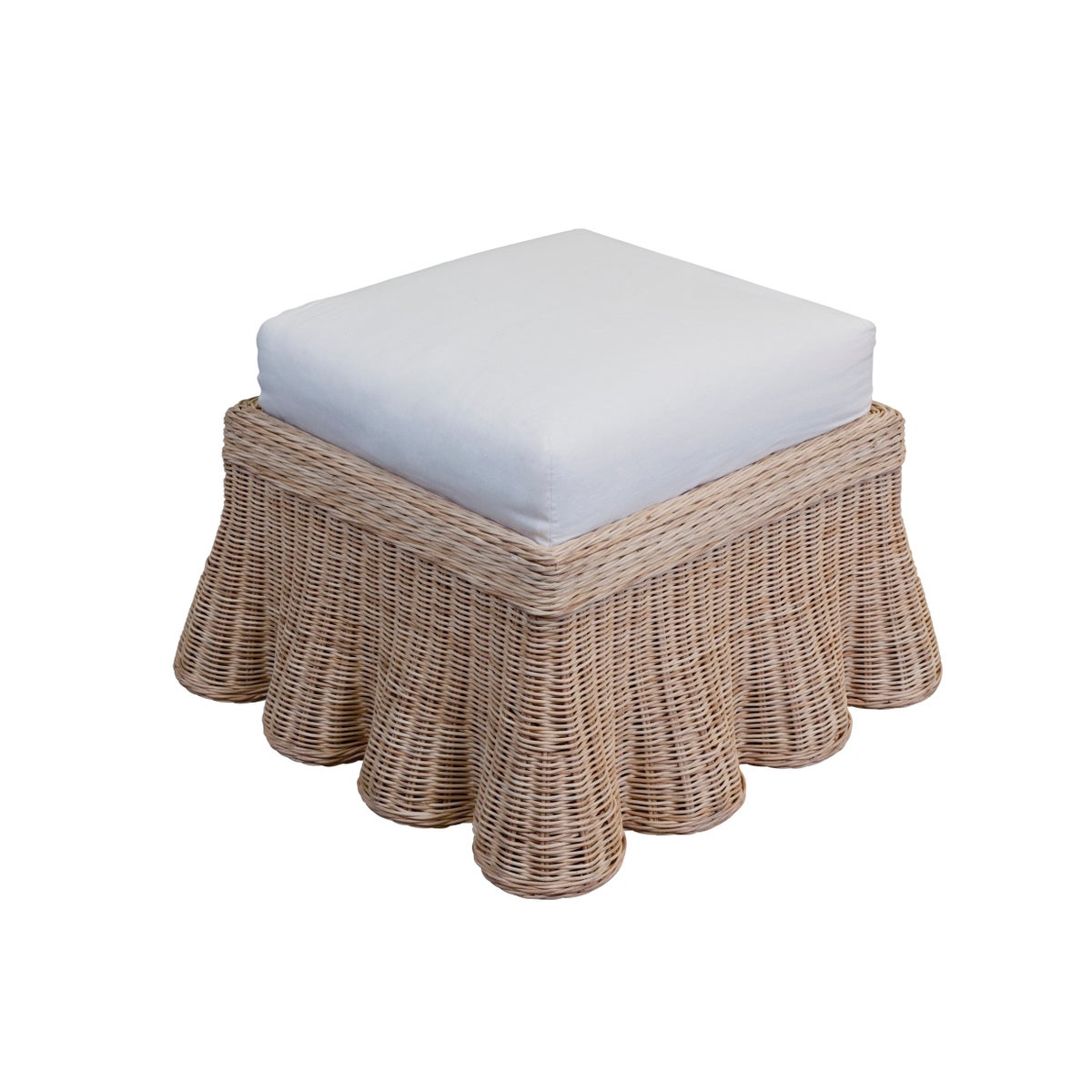 Scallop Square Ottoman