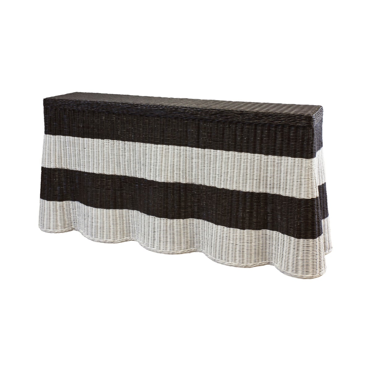 Scallop 66" Console Striped