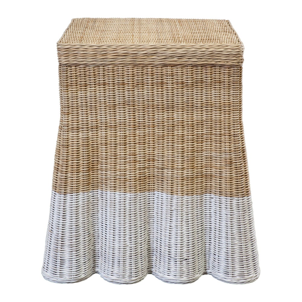 Dipped Scallop Square Side Table