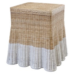 Dipped Scallop Square Side Table