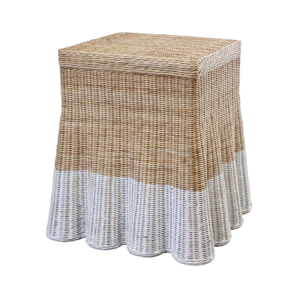 Dipped Scallop Square Side Table