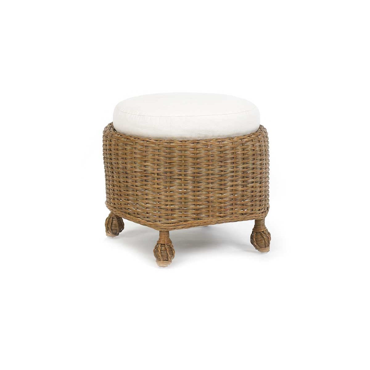 Eastern Shore Round Cushioned Ottoman