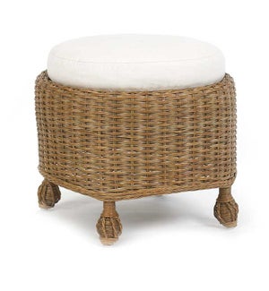 Eastern Shore Round Cushioned Ottoman