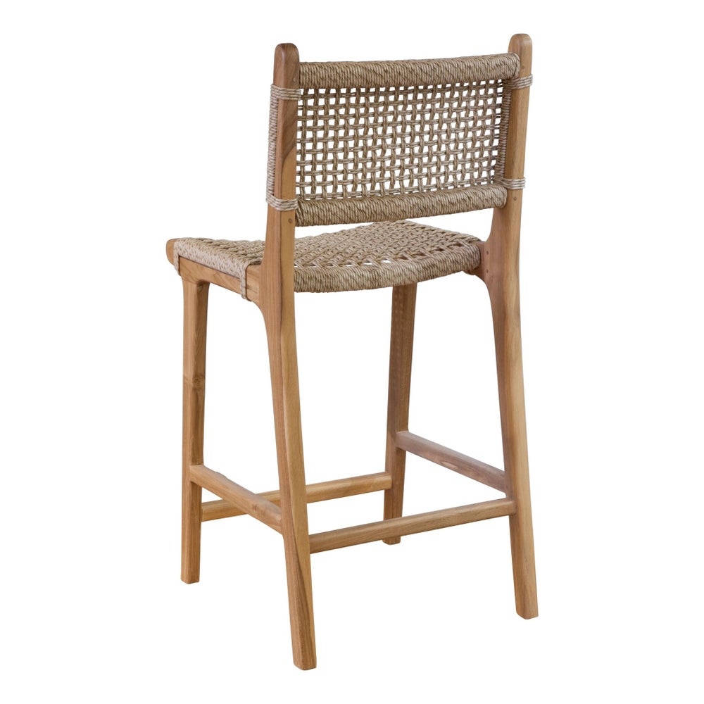 Woven Teak Counterstool
