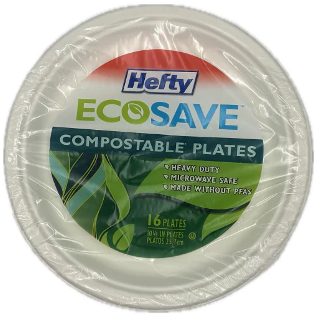 HEFTY PLATES #44835 COMPOSTABLE ECO SAVE - foam products | U.W.I Universal Wholesalers INC.