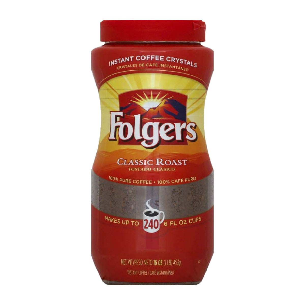 FOLGERS INSTANT COFFEE 6895 REGULAR coffee and tea U.W.I Universal