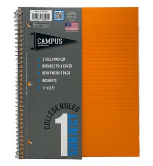 1-SUBJECT NOTEBOOK #38004 COLLEGE RULED