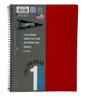 1-SUBJECT NOTEBOOK #38009 COLLEGE RULED