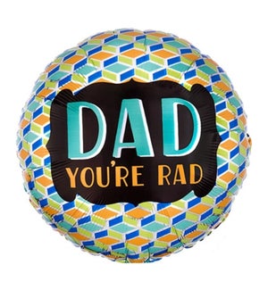 DAD DAY BALLOON #37224 DAD YOU'RE RAD