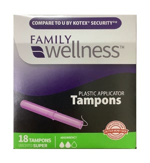 FAMILY WELLNESS TAMPONS #14226 UNSCENTED SUPER