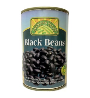AMERICAN VALLEY BEANS #87457 BLACK CANNED