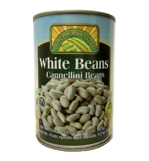 AMERICAN VALLEY BEANS #87458 WHITE CANNED