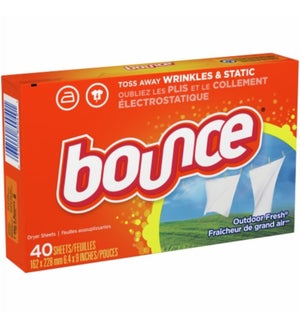 BOUNCE DRYER SHEETS #498 OUTDOOR FRESH