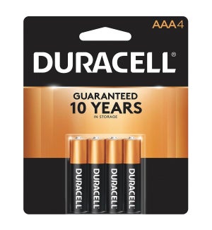 DURACELL BATTERIES AAA-4* COPPER TOP