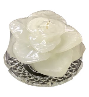 BL #RCP-WP FLOWER CANDLE W/HOLDER