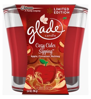 GLADE CANDLE #01266 COZY CIDER 3 WICK