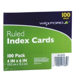 WEXFORD #88373 INDEX CARDS, RULED