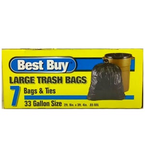 BEST BUY #13007 33GL TRASH BAGS/BLUE